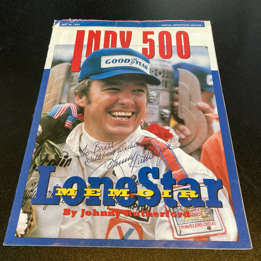 Johnny Rutherford Signed Vintage Indy 500 Photo Program