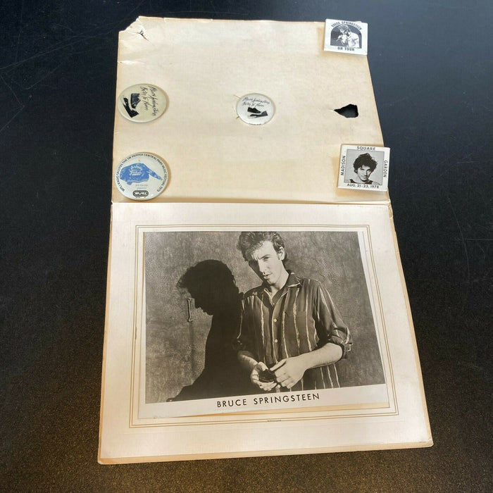 Lot Of 5 Vintage 1970's Rare Bruce Springsteen Pins With Photo