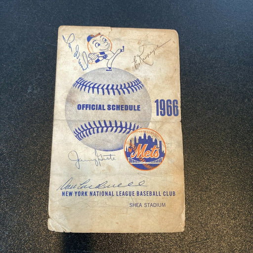 1966 New York Mets Multi Signed Original Schedule