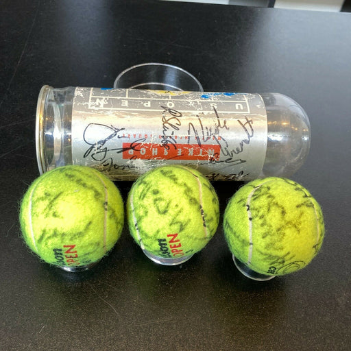 Lot Of (3) Tennis Greats & Legends Signed Autographed Tennis Balls