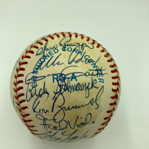 1986 Minnesota Twins Team Signed Baseball With Kirby Puckett With JSA COA