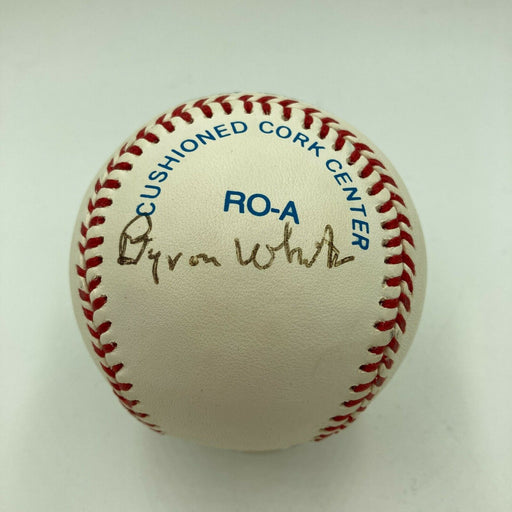 Supreme Court Justice Byron White Single Signed American League Baseball JSA COA