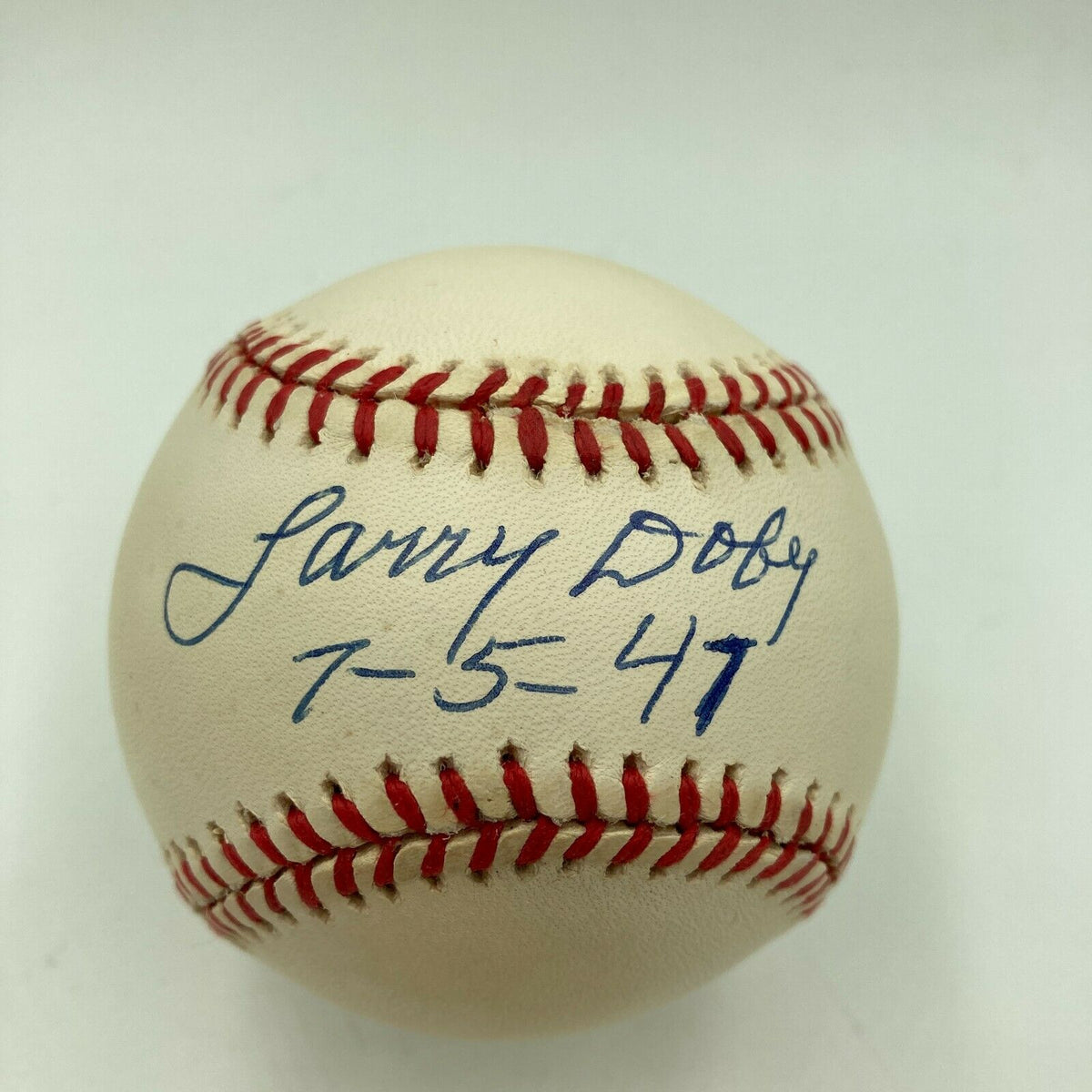 Larry Doby 7-5-1947 Broke Color Barrier Signed Cleveland Indians