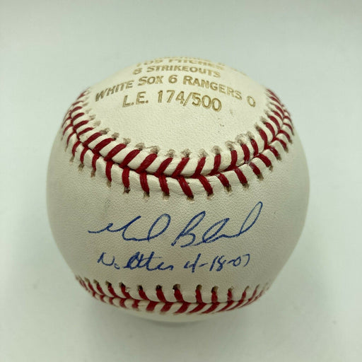 Rare Mark Buehrle No Hitter 4-18-2007 Signed Inscribed Stat Baseball JSA COA