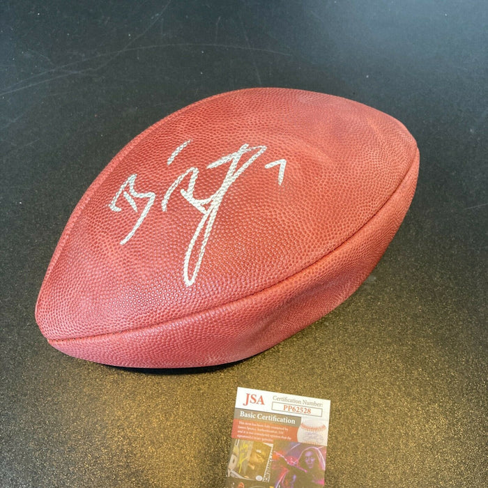 Ben Roethlisberger Signed Official Wilson Super Bowl XL Game Football JSA COA