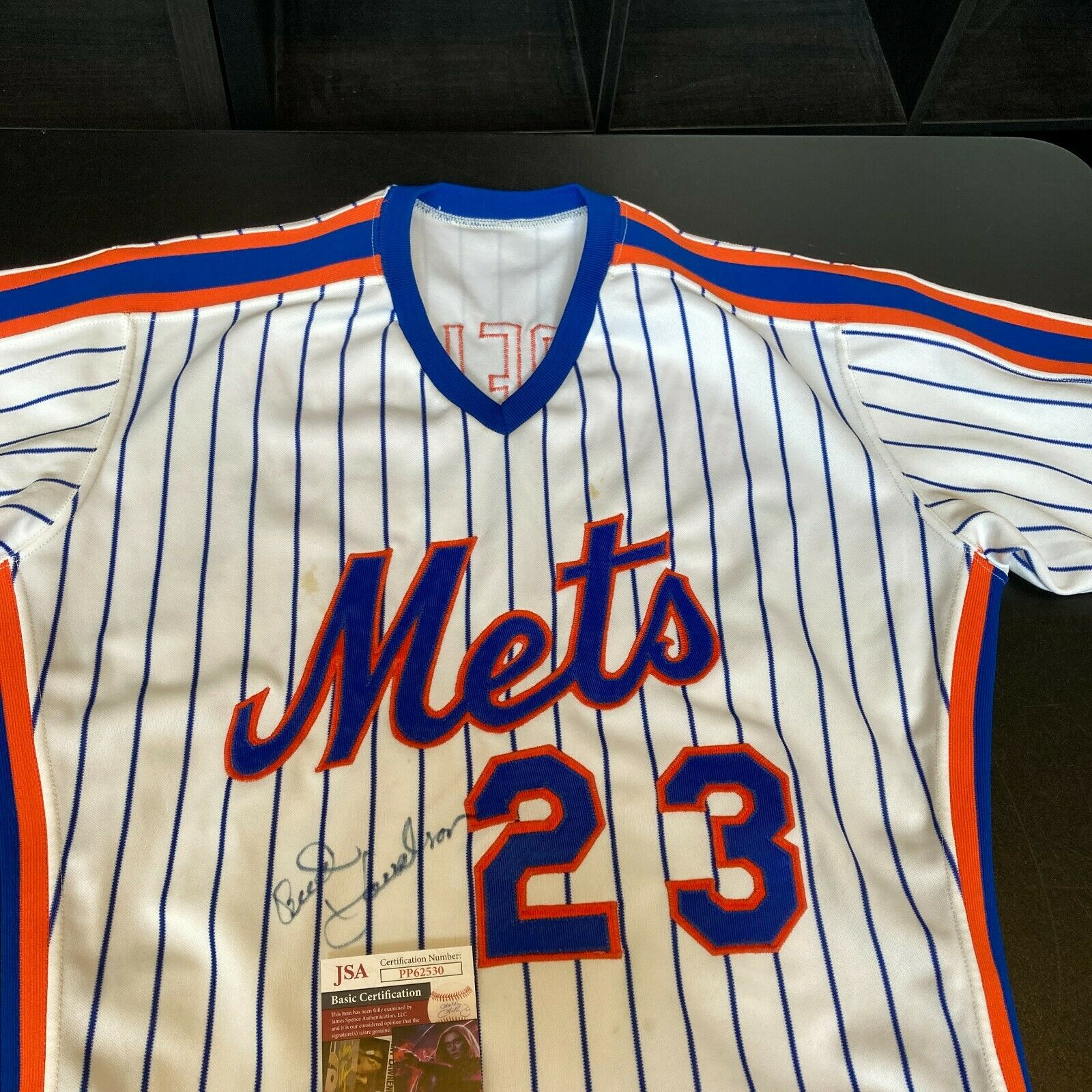 1987 Bud Harrelson New York Mets Game Used and Signed Home Jersey