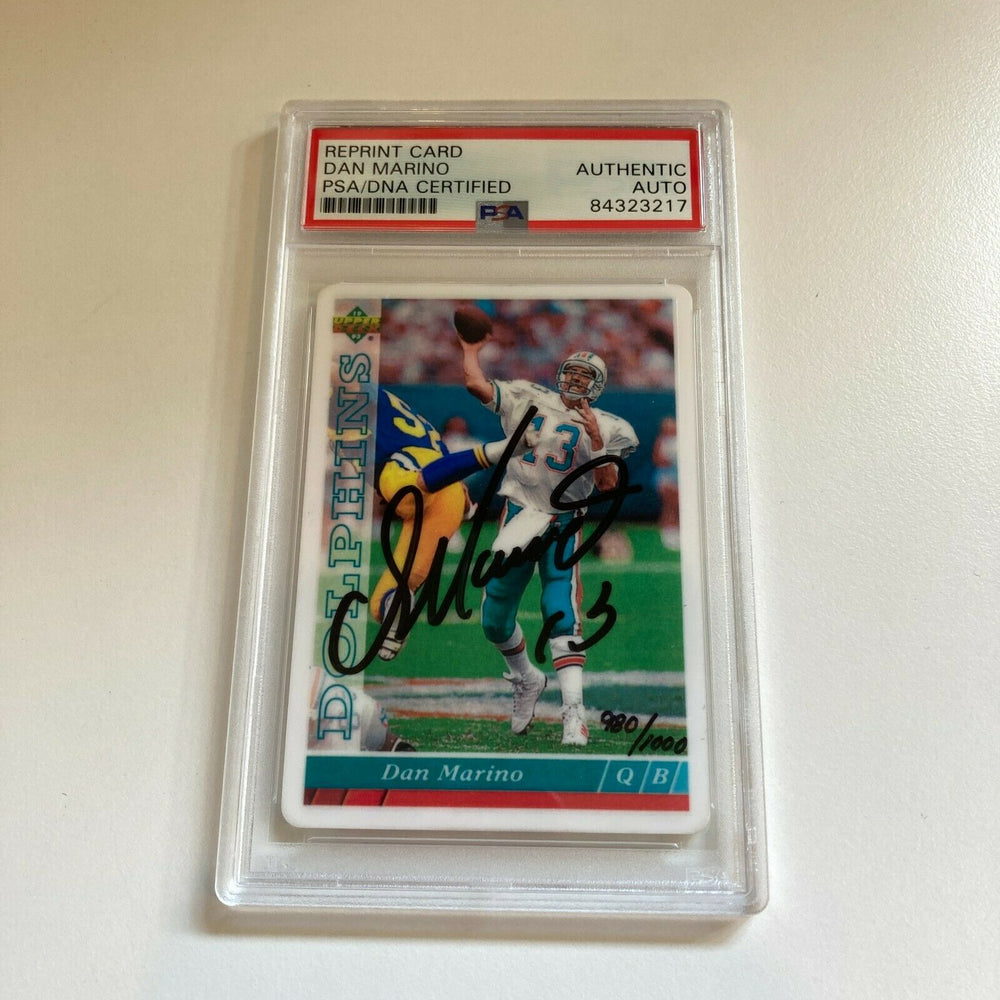 Dan Marino Signed Autographed 1991 Upper Deck Porcelain Card UDA & PSA DNA COA