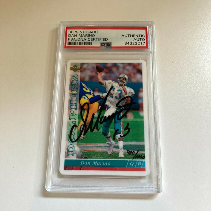 Dan Marino Signed Autographed 1991 Upper Deck Porcelain Card UDA & PSA DNA COA