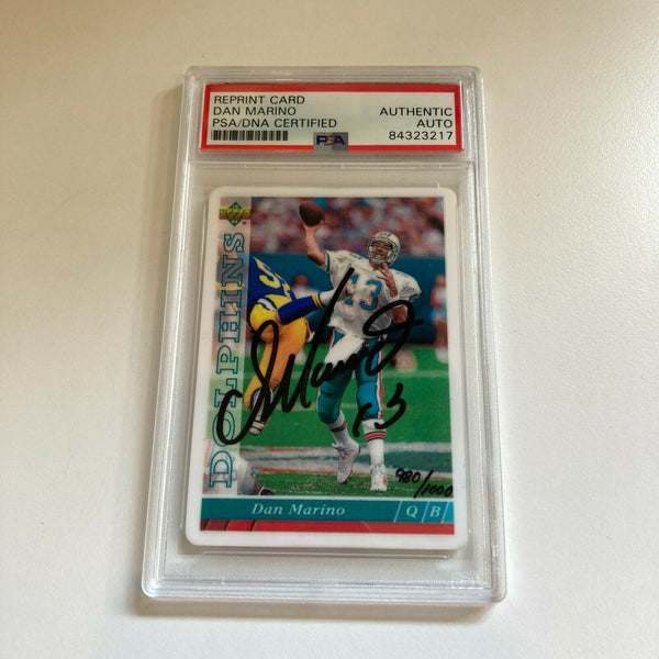 Dan Marino Signed Autographed 1991 Upper Deck Porcelain Card UDA & PSA DNA COA