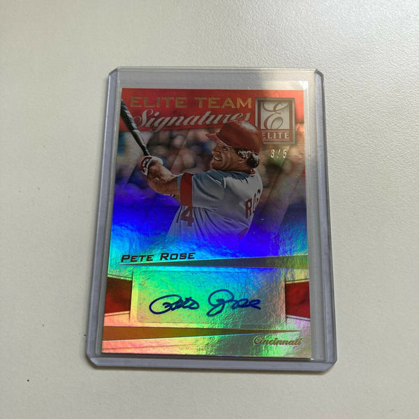 2015 Panini Pete Rose #3/5 Signed Autographed Baseball Card Auto