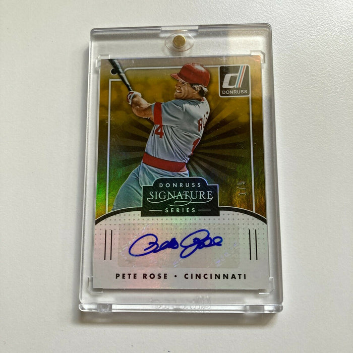 2016 Donruss Signature Pete Rose #1/5 Signed Autographed Baseball Card Auto