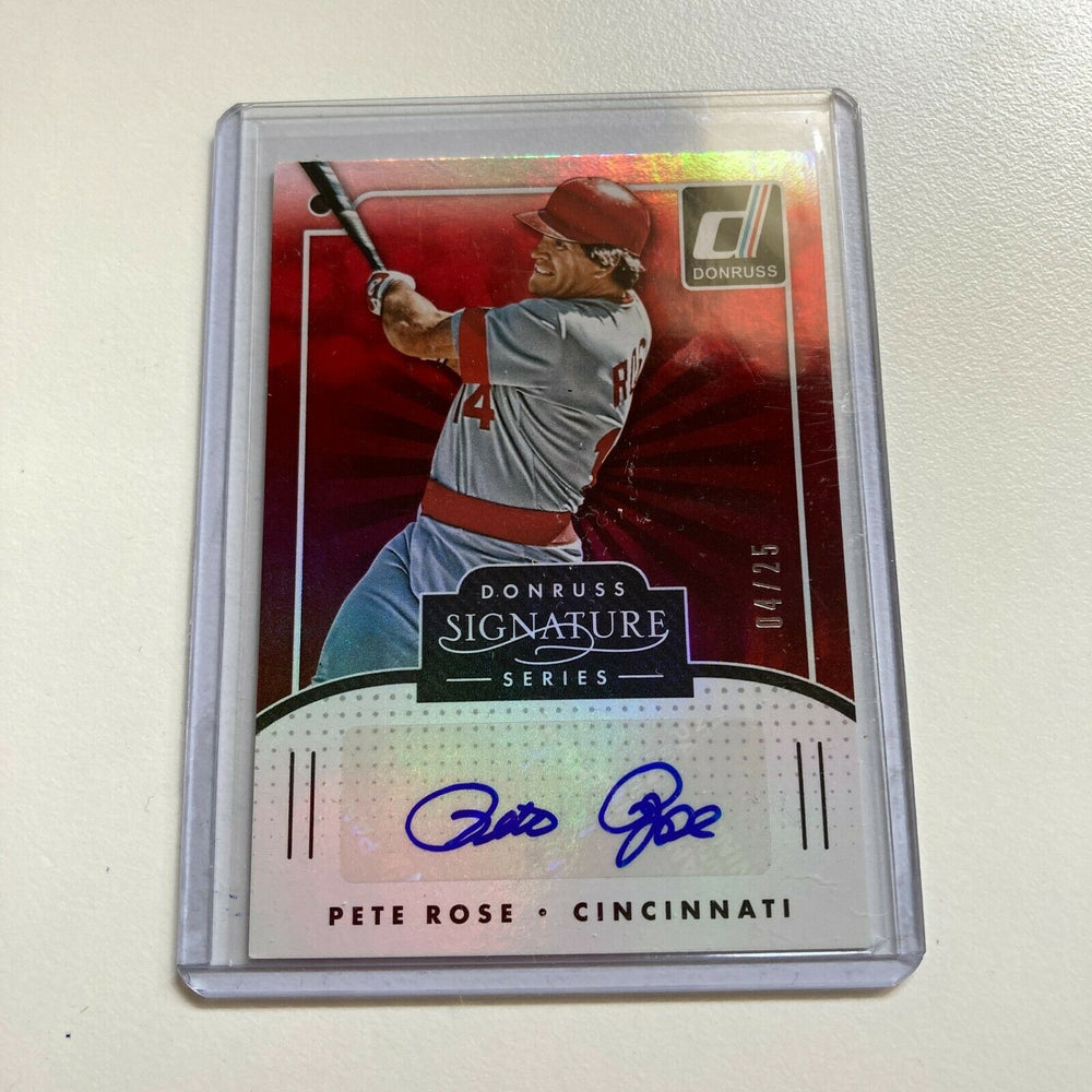 2016 Donruss Signature Pete Rose #4/25 Signed Autographed Baseball Card Auto