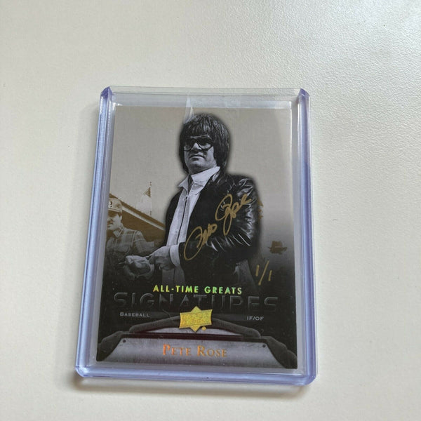 2012 Upper Deck All Time Greats Signatures Pete Rose 1/1 Auto True One Of One