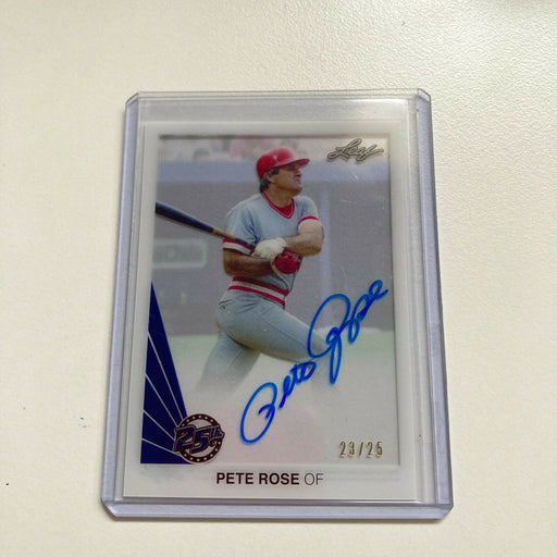 2015 Leaf Pete Rose Auto #23/25 Signed Autographed Baseball Card