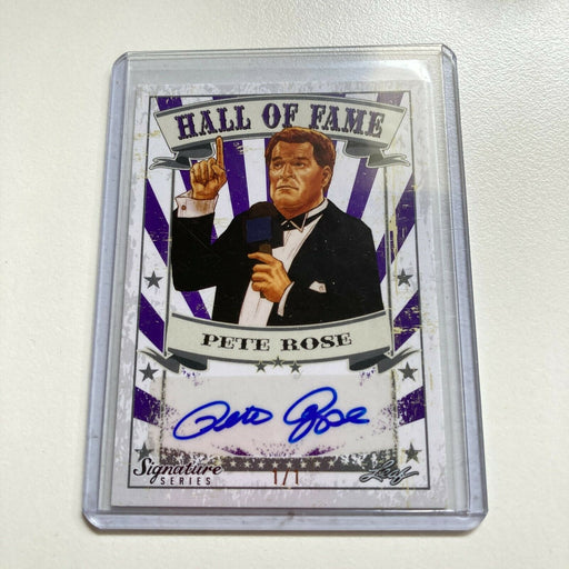 2016 Leaf Hall Of Fame Pete Rose 1/1 Auto One Of One Signed Baseball Card