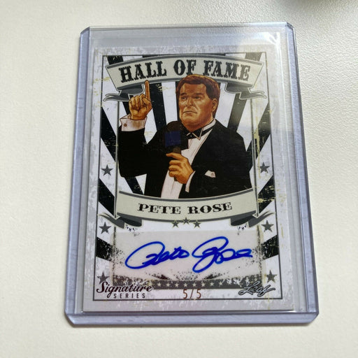 2016 Leaf Wrestling Pete Rose #5/5 Auto Signed Baseball Card