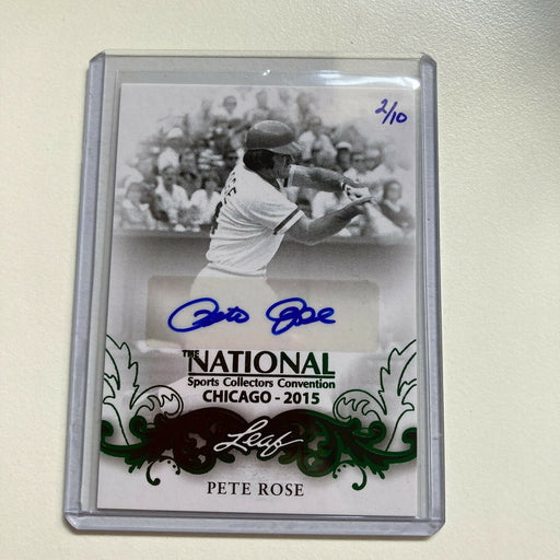 2015 Leaf National Convention Pete Rose Auto #2/10 Signed Baseball Card