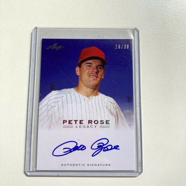 2011 Leaf Pete Rose Auto #26/30 Signed Autographed Baseball Card