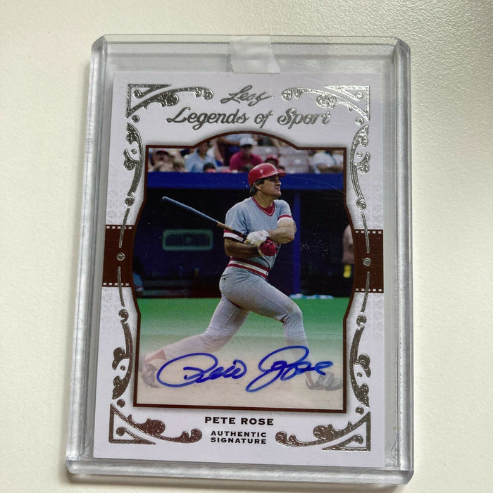Leaf Legends Of Sport Pete Rose Auto #8/10 Signed Baseball Card