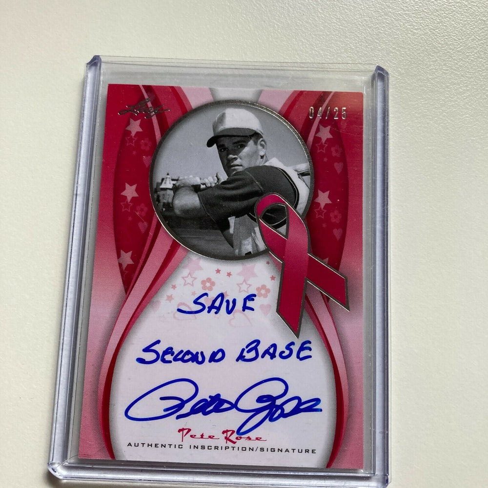 2013 Leaf Pete Rose Save The Boobies Auto #4/25 Signed Baseball Card