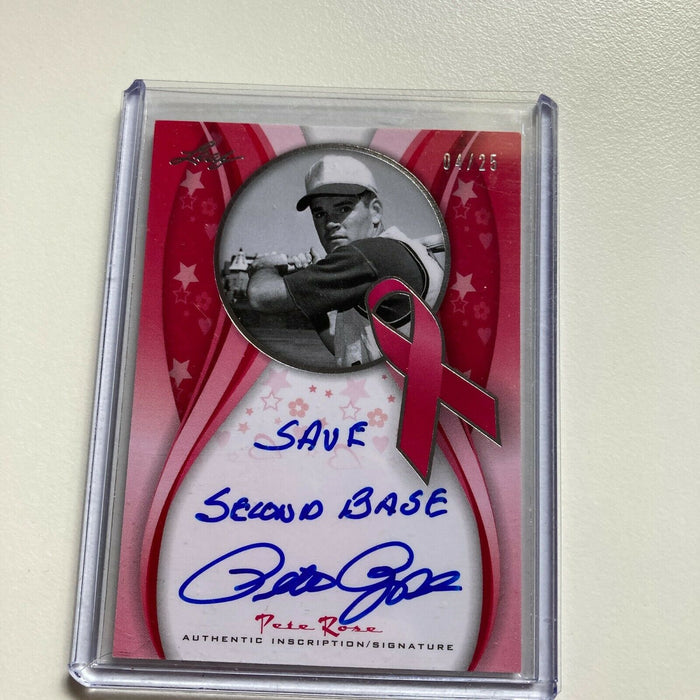 2013 Leaf Pete Rose Save The Boobies Auto #4/25 Signed Baseball Card