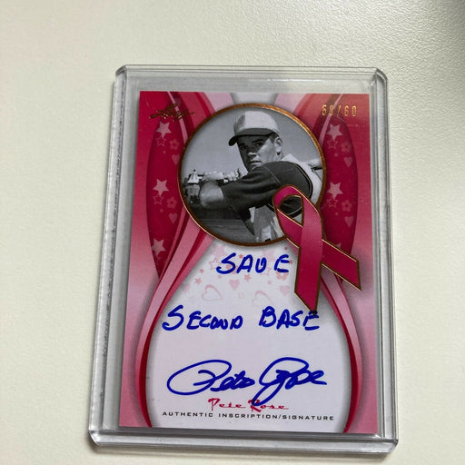 2013 Leaf Pete Rose Save Second Base Auto #50/60 Signed Baseball Card
