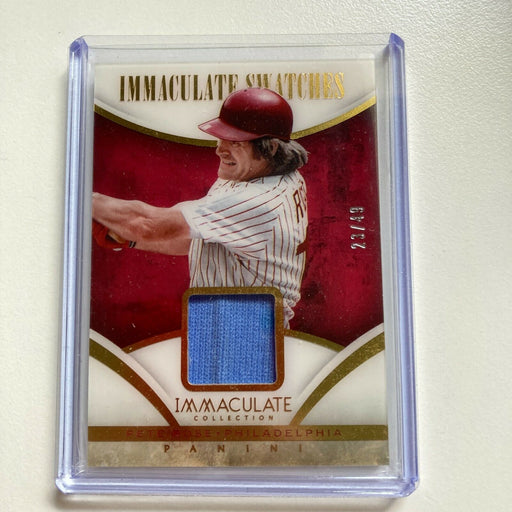 2014 Immaculate Collection Pete Rose #23/49 Game Used Jersey Card
