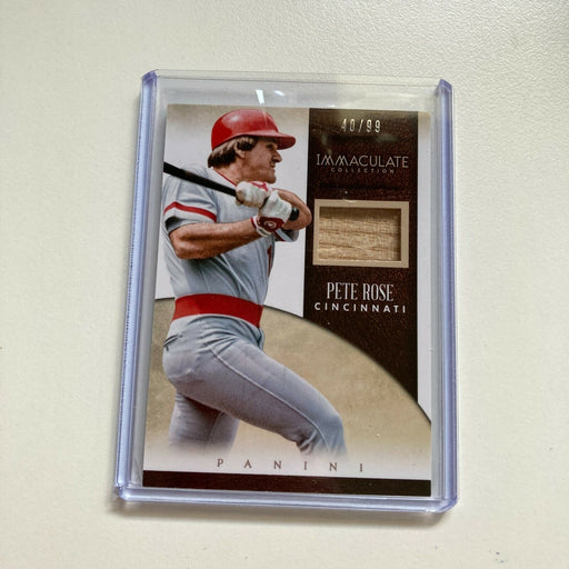 2014 Immaculate Collection Pete Rose #40/99 Game Used Bat Card