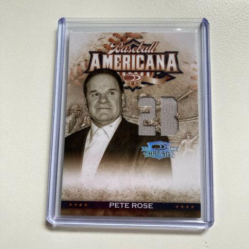 2008 Donruss Threads Americana Pete Rose #14/100 Game Used Jersey