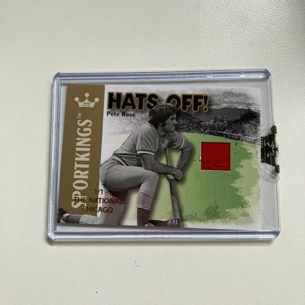 Leaf Sportkings National Convention Pete Rose 1/1 One Of One Game Used Hat
