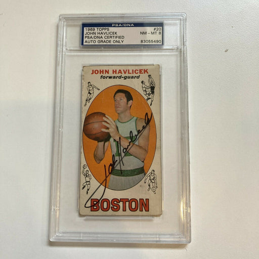 1969 Topps Basketball John Havlicek ROOKIE RC PSA/DNA 8 AUTO #20 PSA Auth