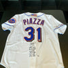 Stunning Mike Piazza Signed Heavily Inscribed Stats 9/11 NY Mets Jersey Fanatics
