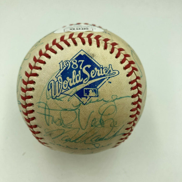 1987 Minnesota Twins World Series Champs Team Signed Baseball Kirby Puckett JSA