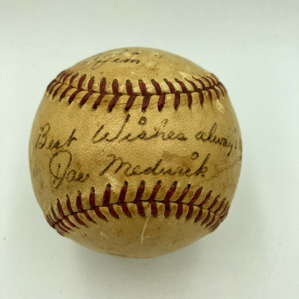 Joe Medwick Single Signed Autographed Baseball Hall Of Fame 1968 JSA COA