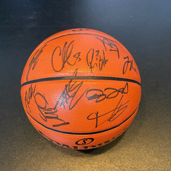 2017-18 New York Knicks Team Signed Spalding NBA Game Basketball Fanatics Holo