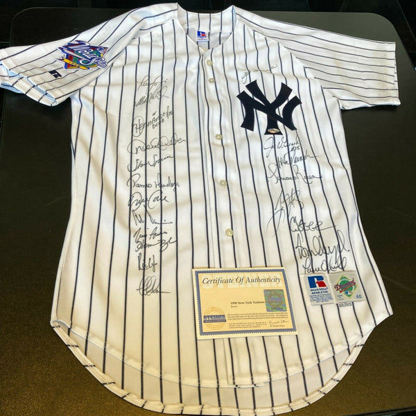 1998 New York Yankees Team Signed World Series Jersey Derek Jeter Rivera Steiner