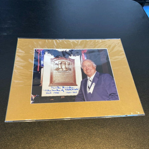 Duke Snider Signed Autographed Inscribed Matted Hall Of Fame Induction Photo