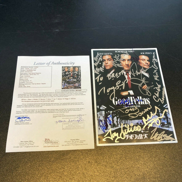 Rare Goodfellas Cast Signed 8x11 Magazine 15 Sigs Joe Pesci With JSA COA Photo