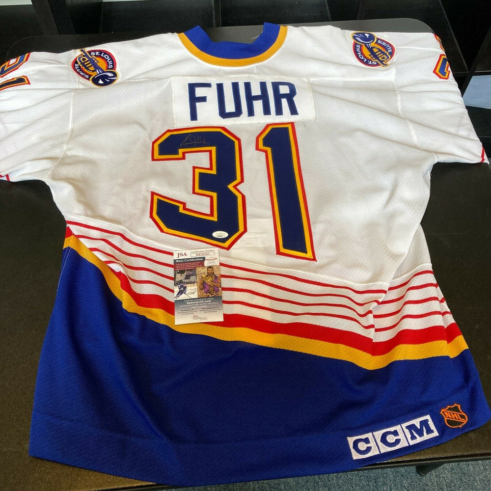 Grant Fuhr Signed Authentic St. Louis Blues Game Model Jersey With JSA COA