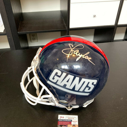 Lawrence Taylor & Phil Simms Signed New York Giants Full Size Game Helmet JSA