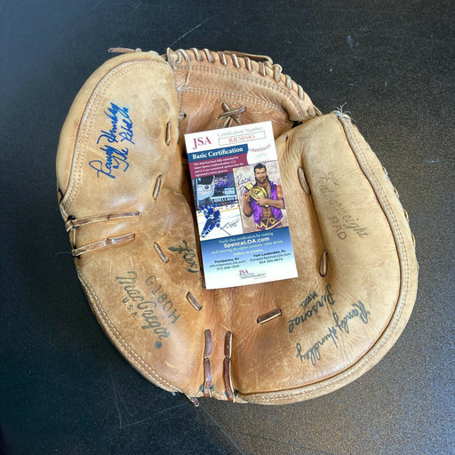 Randy Hundley Signed 1960's Game Model Baseball Glove Chicago Cubs JSA COA
