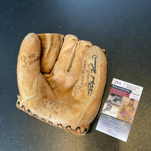Ralph Kiner Signed Autographed 1950's Game Model Baseball Glove With JSA COA
