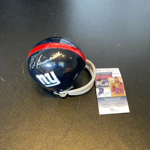 Pat Summerall Signed Authentic Riddell New York Giants Mini Helmet JSA COA