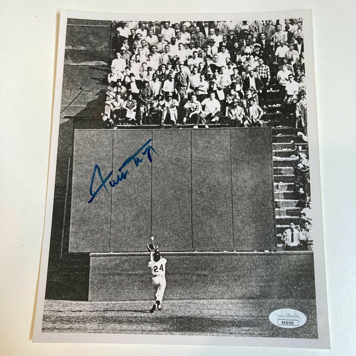 Willie Mays "The Catch" Signed Autographed 8x10 Photo With JSA COA