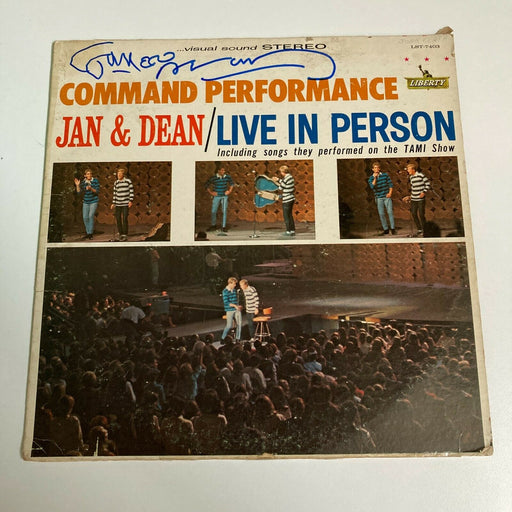 Jan & Dean Twice Signed Command Performance Vintage LP Record Album With JSA COA