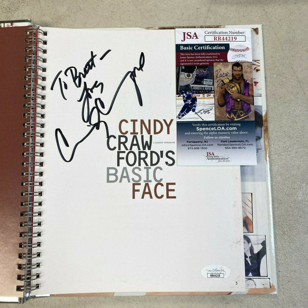 Cindy Crawford Signed Autographed Basic Face Book With JSA COA