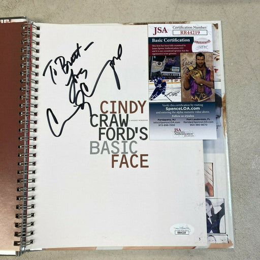 Cindy Crawford Signed Autographed Basic Face Book With JSA COA