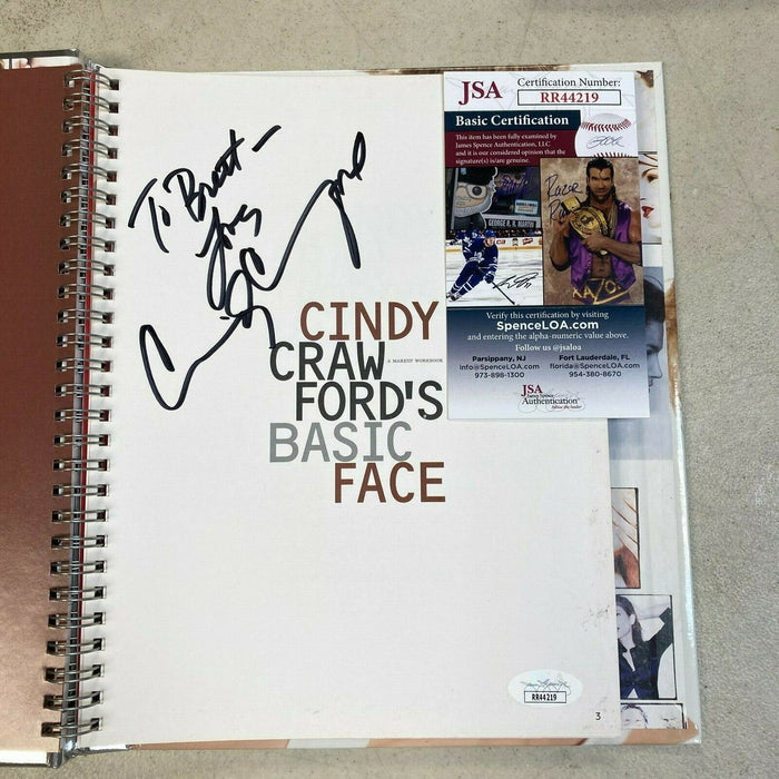 Cindy Crawford Signed Autographed Basic Face Book With JSA COA
