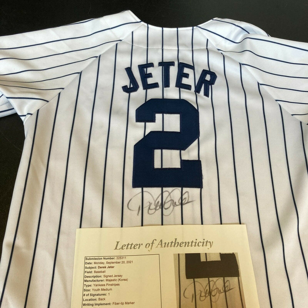 Derek Jeter Signed Majestic Authentic Yankees Jersey (JSA