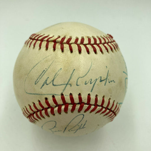 Cal Ripken Jr. Cal Ripken Sr. & Billy Ripken Signed American League Baseball JSA